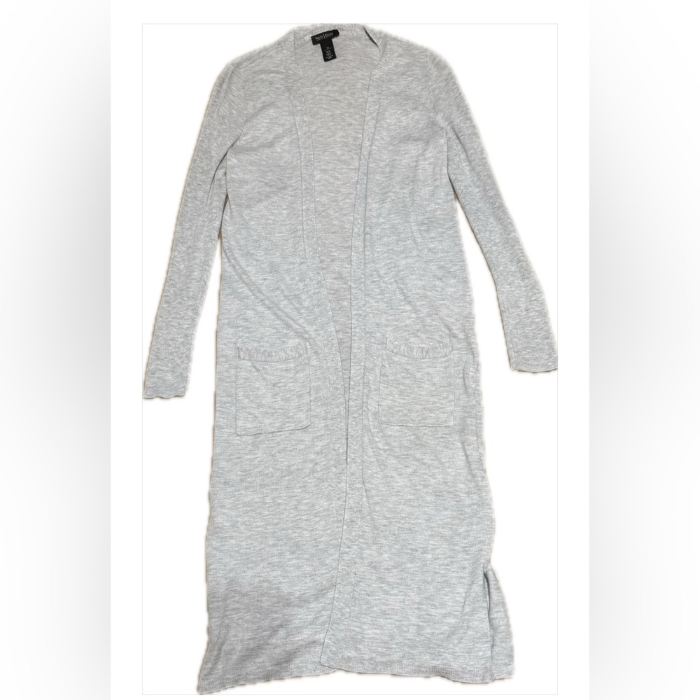 White House Black Market gray duster cardigan
